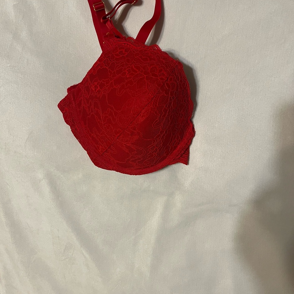 JOYSPUN Red Lace Underwire Bra Size 36DD - Picture 2 of 4